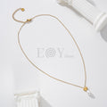 Collar Corazón con Perla de Acero Inoxidable
