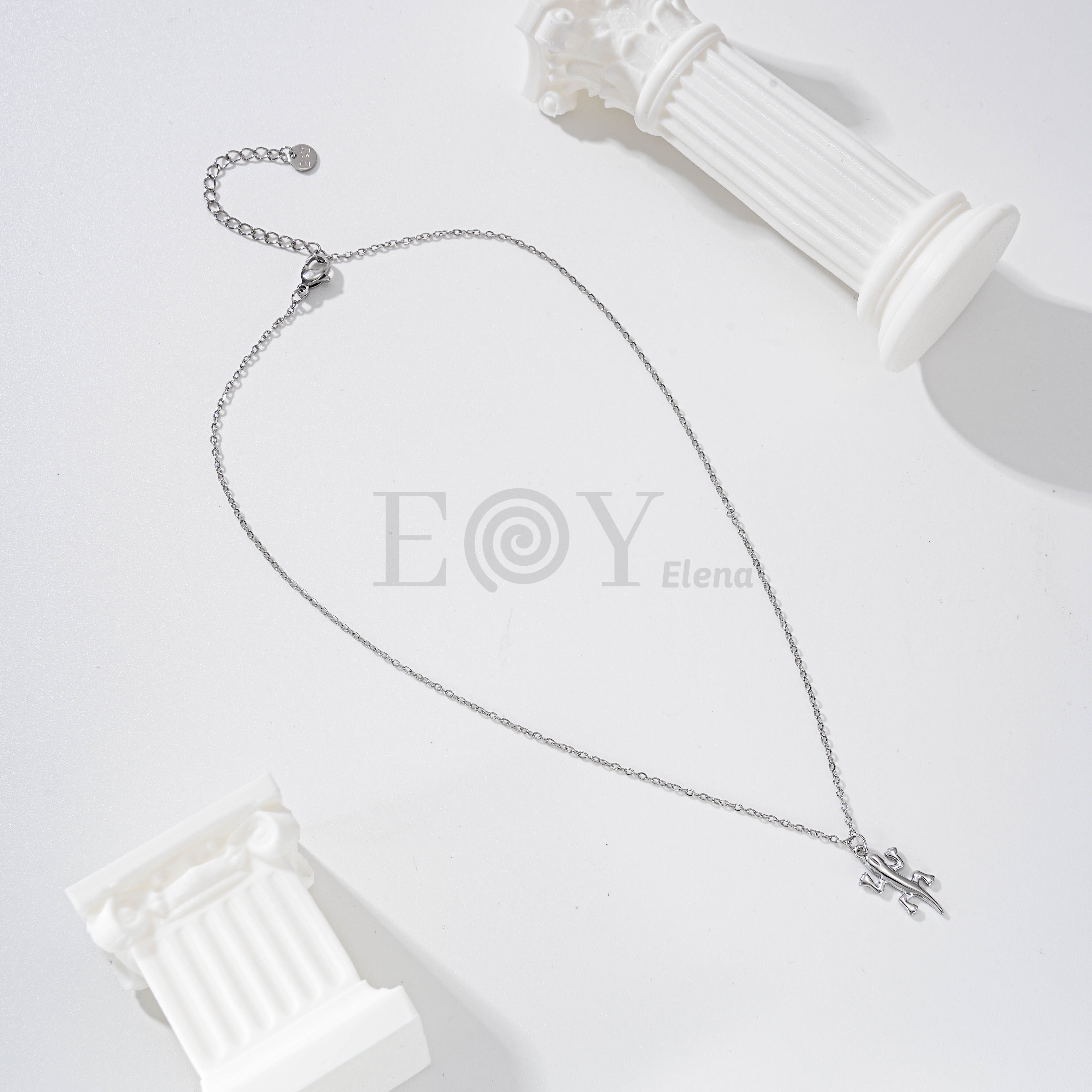 Collar Lagartija de Acero Inoxidable