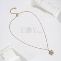 Collar Flor Brillante Dorada