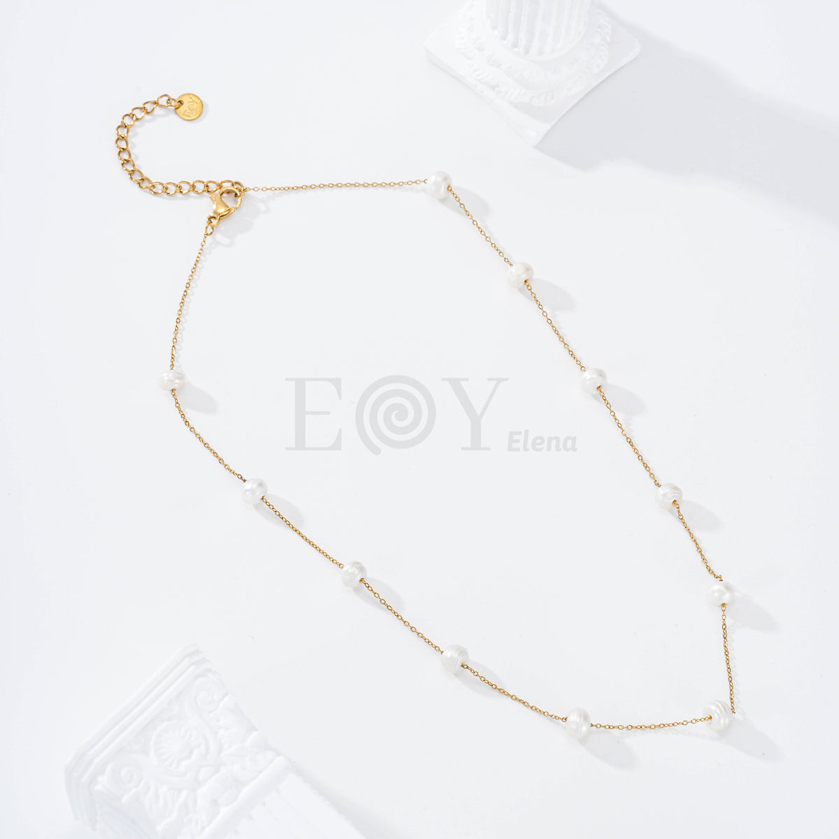 Collar perlas acero