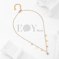 Collar chapas estrellas y circonitas