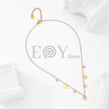 Collar chapas círculos y circonitas