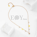 Collar con estrella, chapas y circonitas