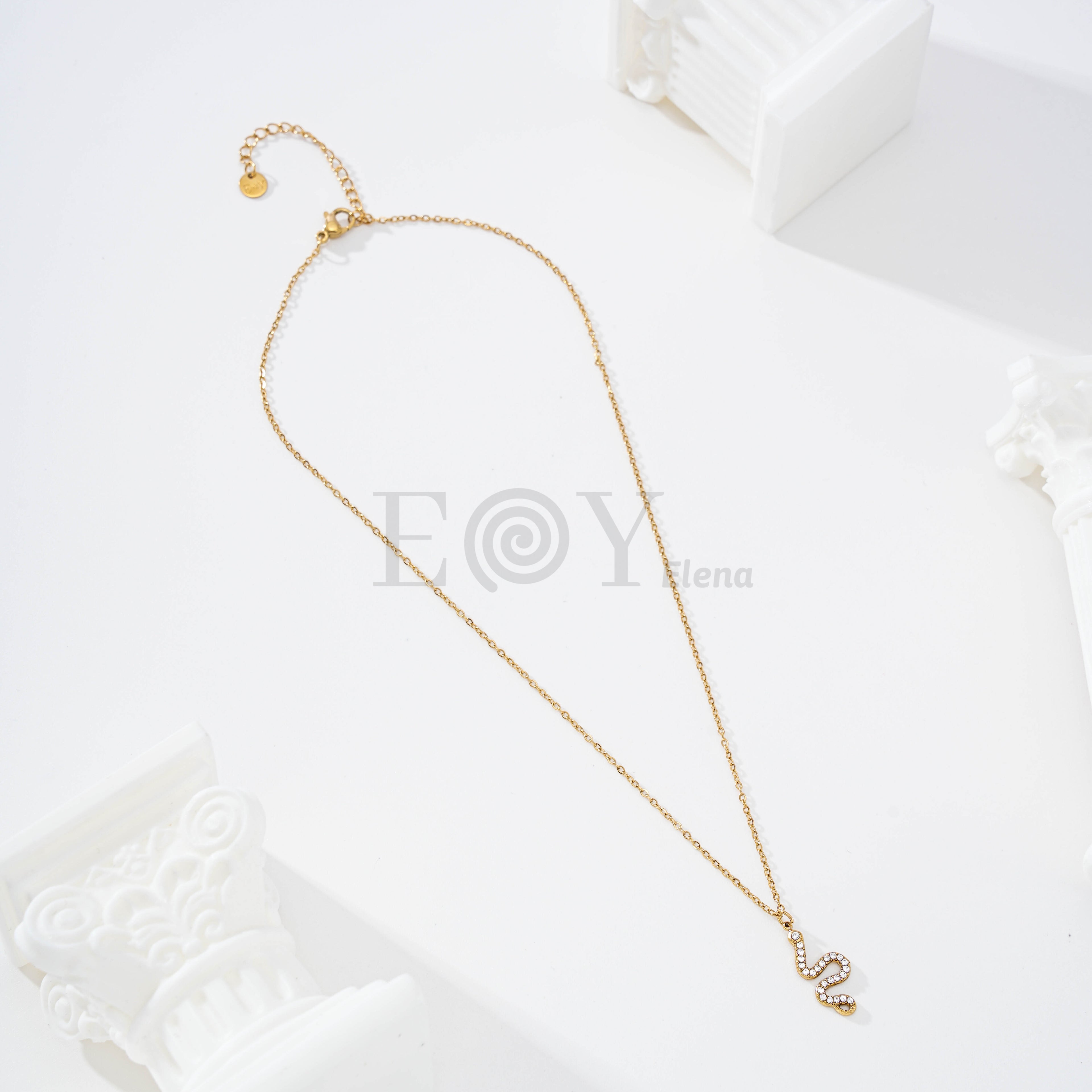 Collar serpiente circonitas