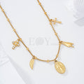 Collar con chapa virgen y charms
