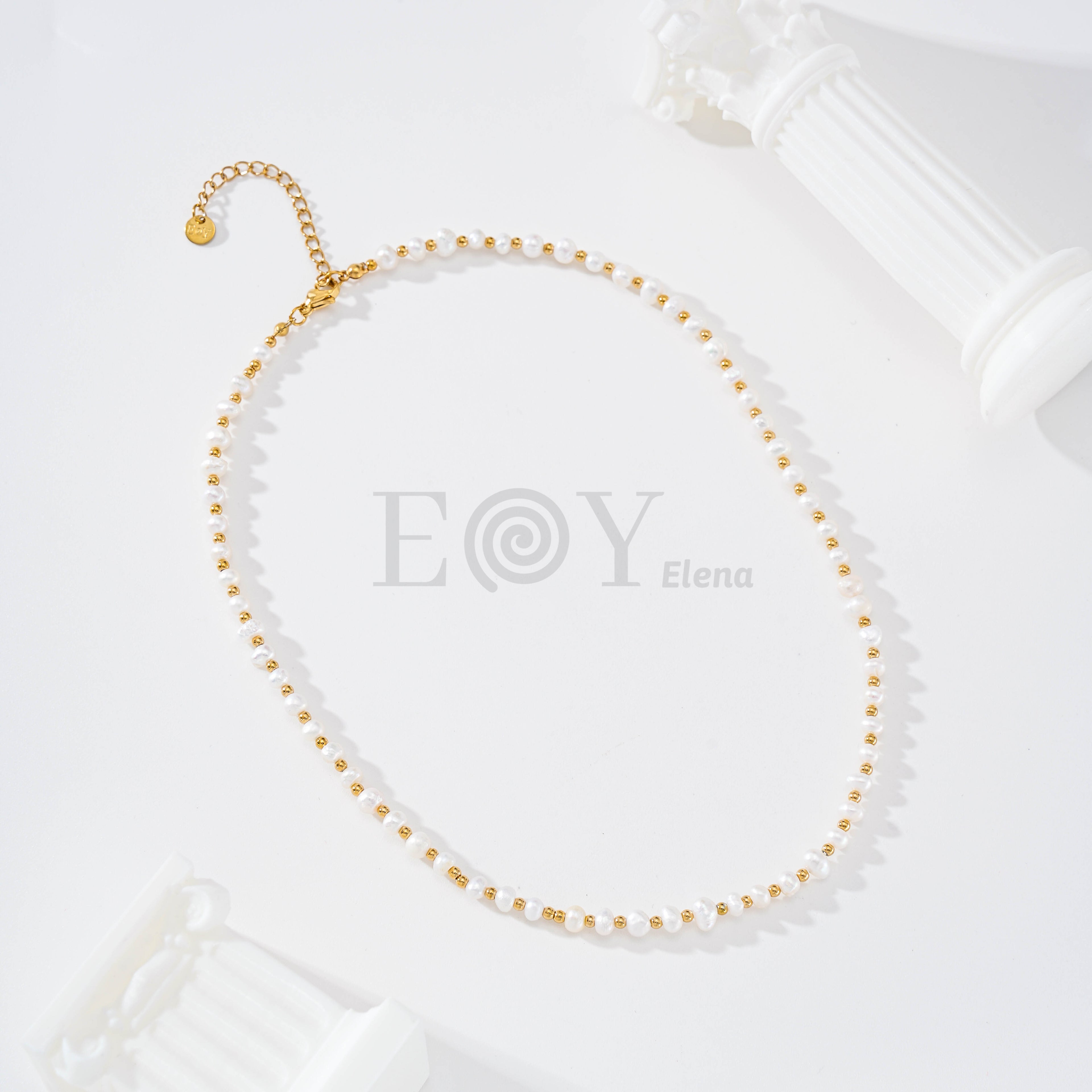 Collar perla redondeada
