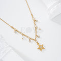 Collar estrella circonitas y perlas