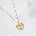 Collar corazón circonitas con corazón