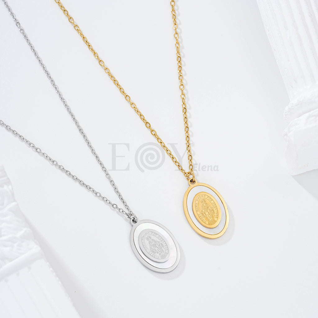 Collar Virgen Milagrosa acero