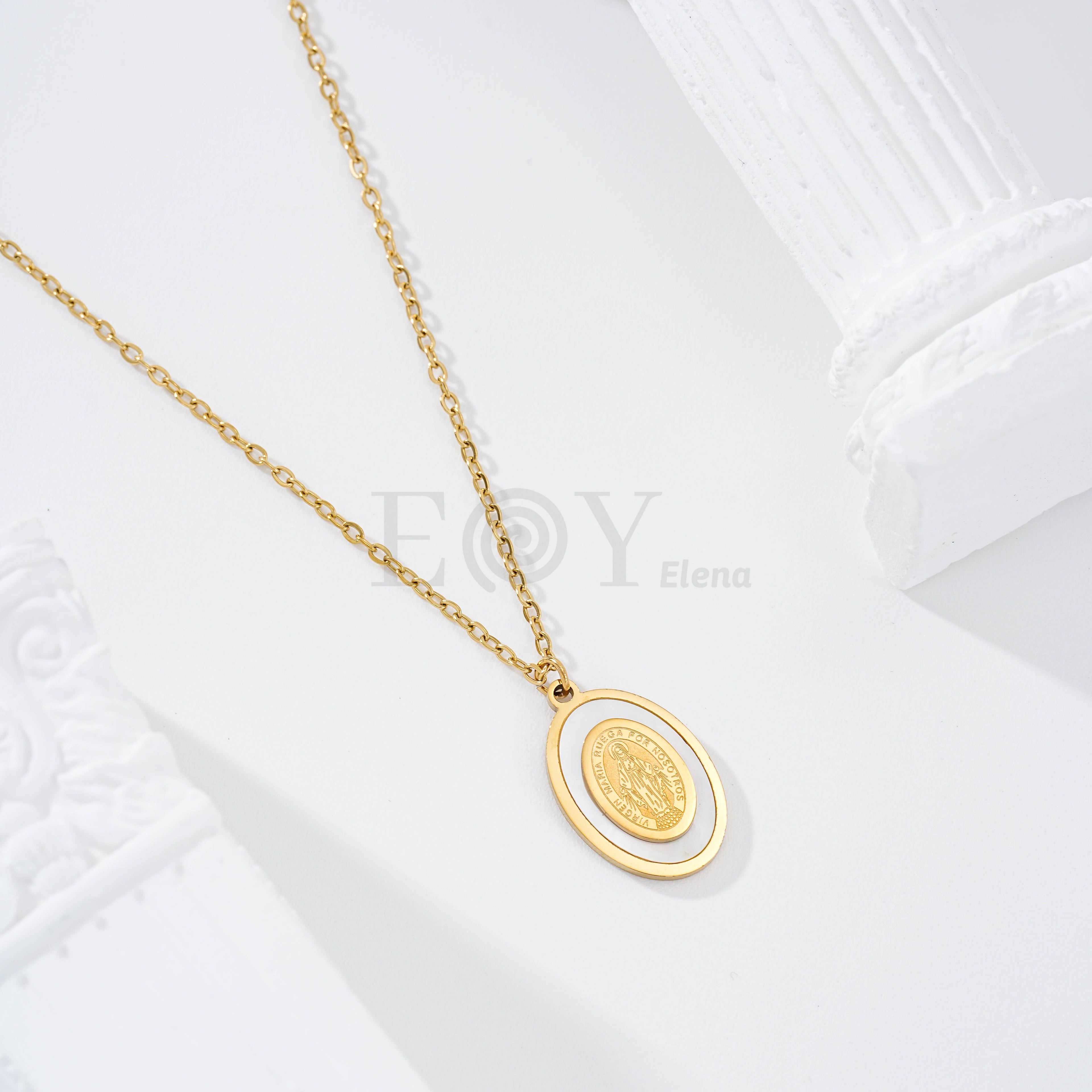 Collar Virgen Milagrosa acero