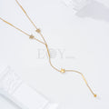 Collar largo con estrellas circonitas