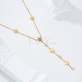 Collar estrellas y circonitas acero