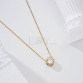 Collar circonita acero