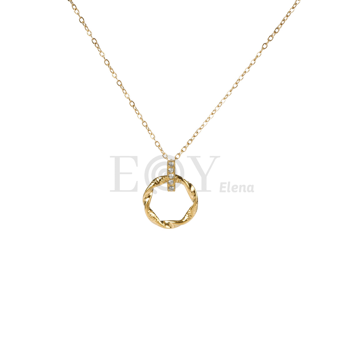Collar con aro redondo acero