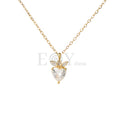 Collar corazón piedra acero