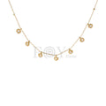 Collar chapa piedras colores acero