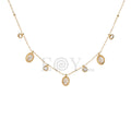 Collar piedra ovalada acero