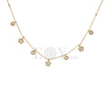 Collar chapas estrellas acero