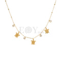 Collar tortuga y circonitas acero