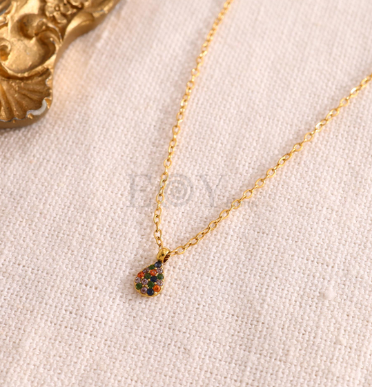Collar gota circonitas