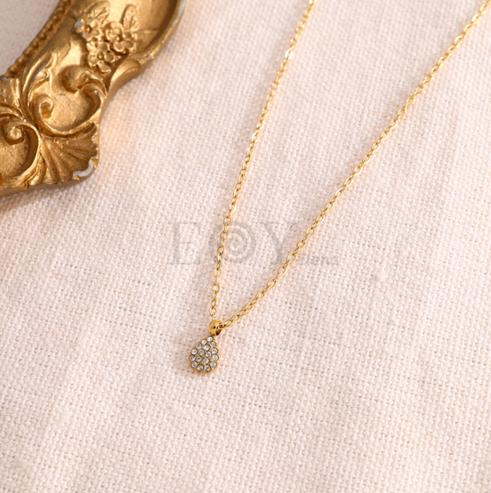 Collar gota circonitas