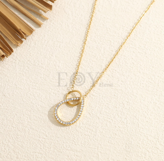 Collar gota circonitas