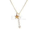 Collar estrella con perlas acero