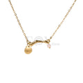Collar con concha y piedra acero
