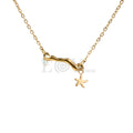 Collar estrella y piedra acero
