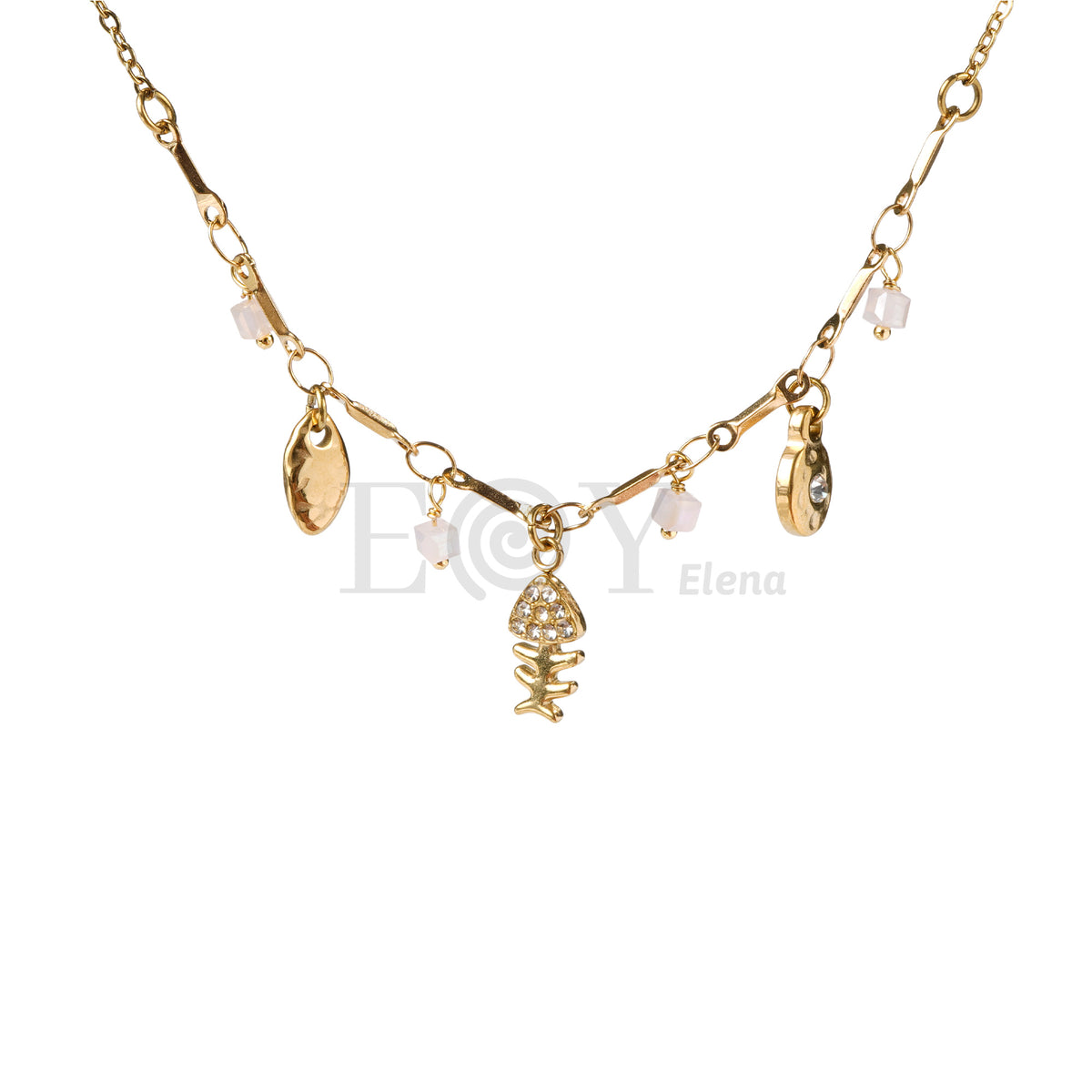 Collar pez espina y charms