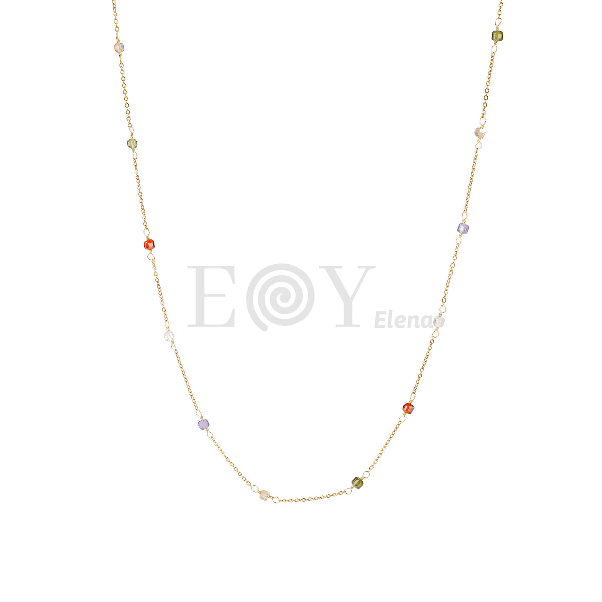 Collar bolitas color acero
