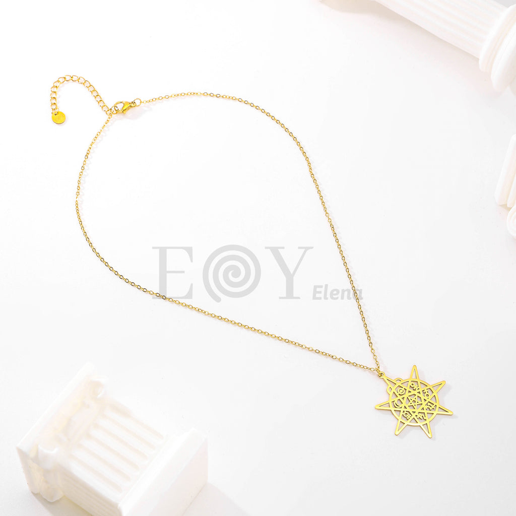 Collar estrella geométrica