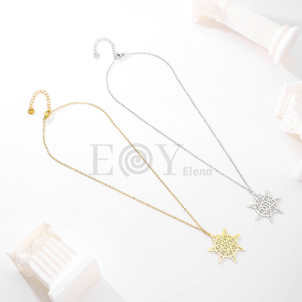 Collar estrella geométrica