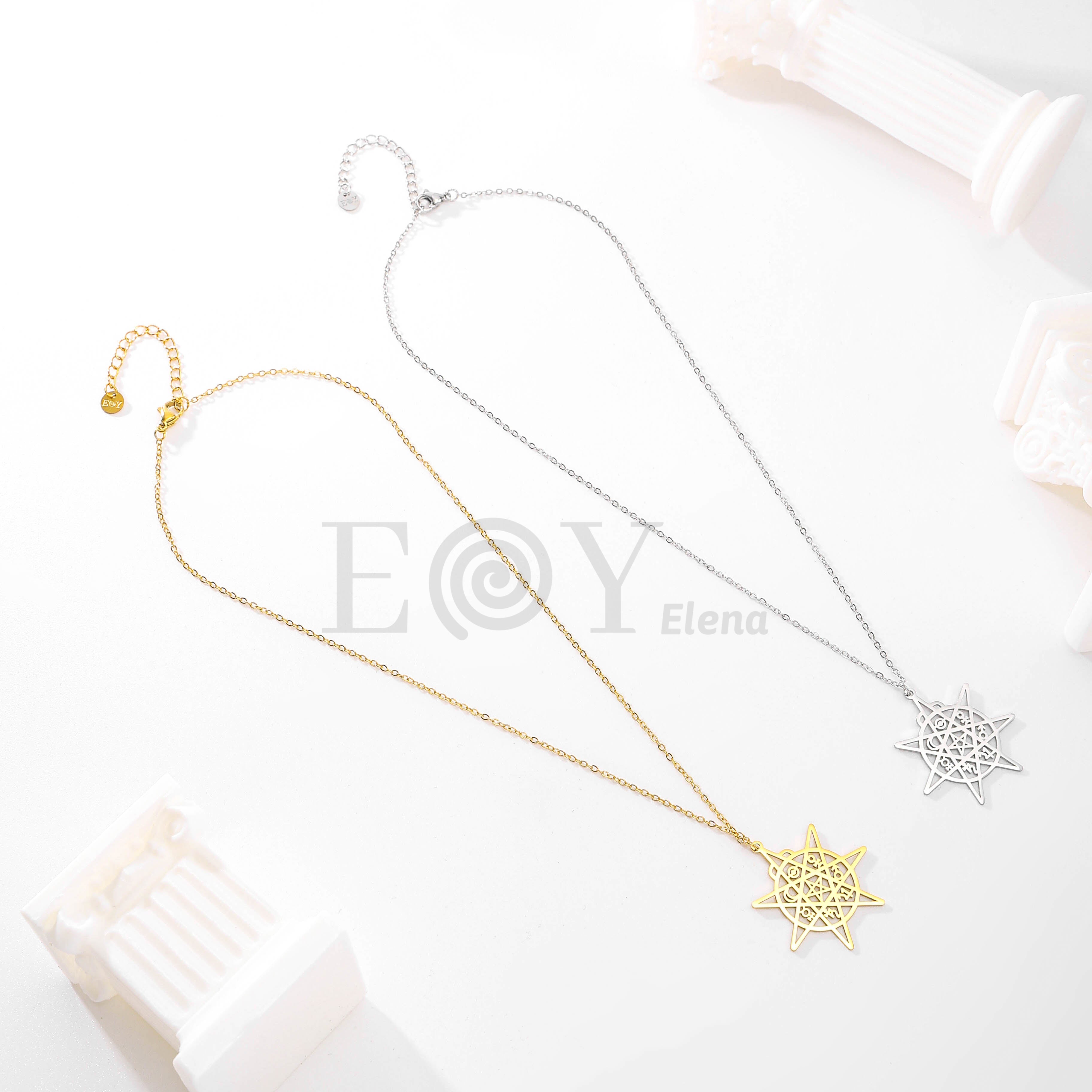 Collar estrella geométrica