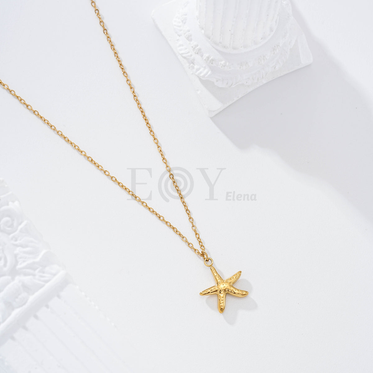 Collar estrella de mar acero