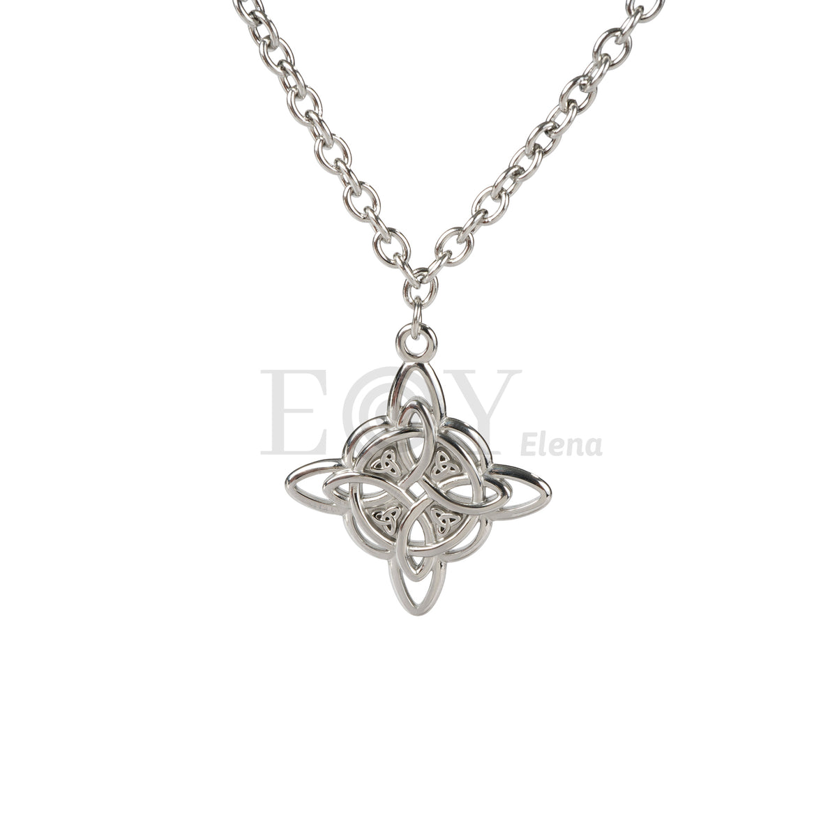 Collar nudo bruja cadena gruesa acero