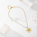 Collar dorado con estrella de mar