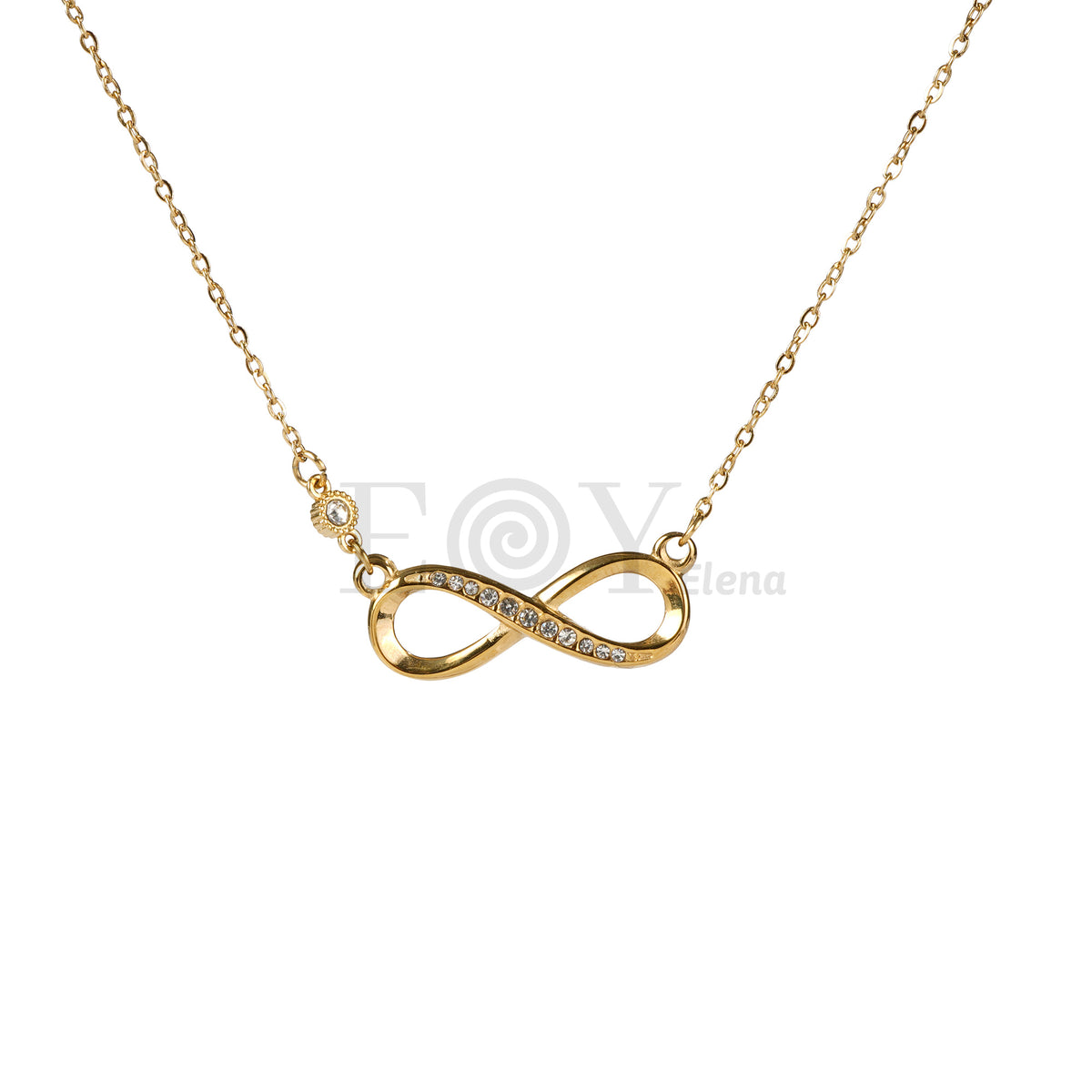 Collar infinito circonitas acero