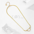Collar cadena plana con corazón