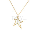 Collar estrella nacar acero