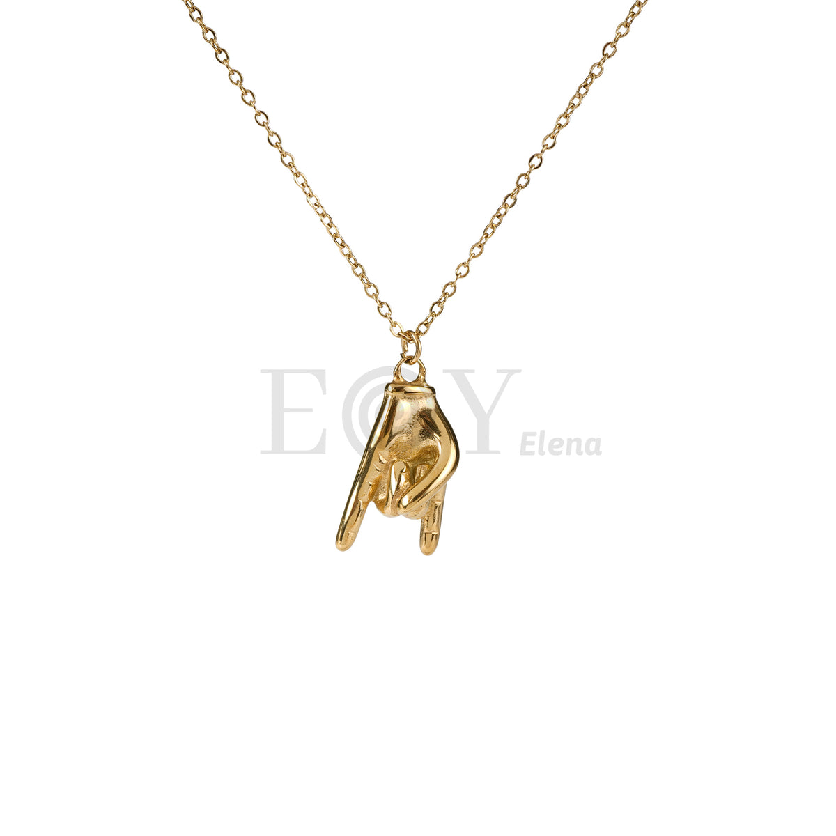 Collar mano acero