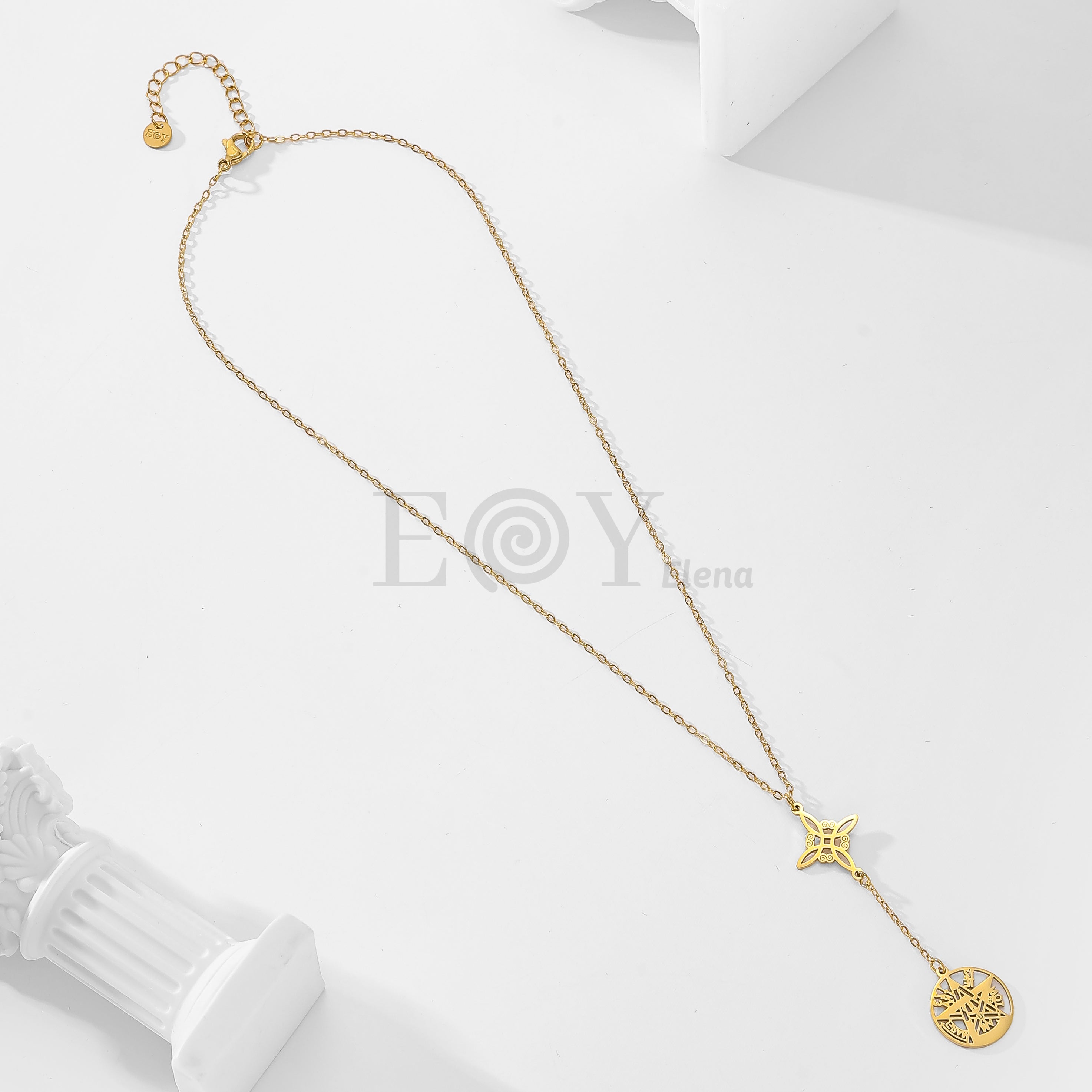 Collar nudo bruja y estrella protección