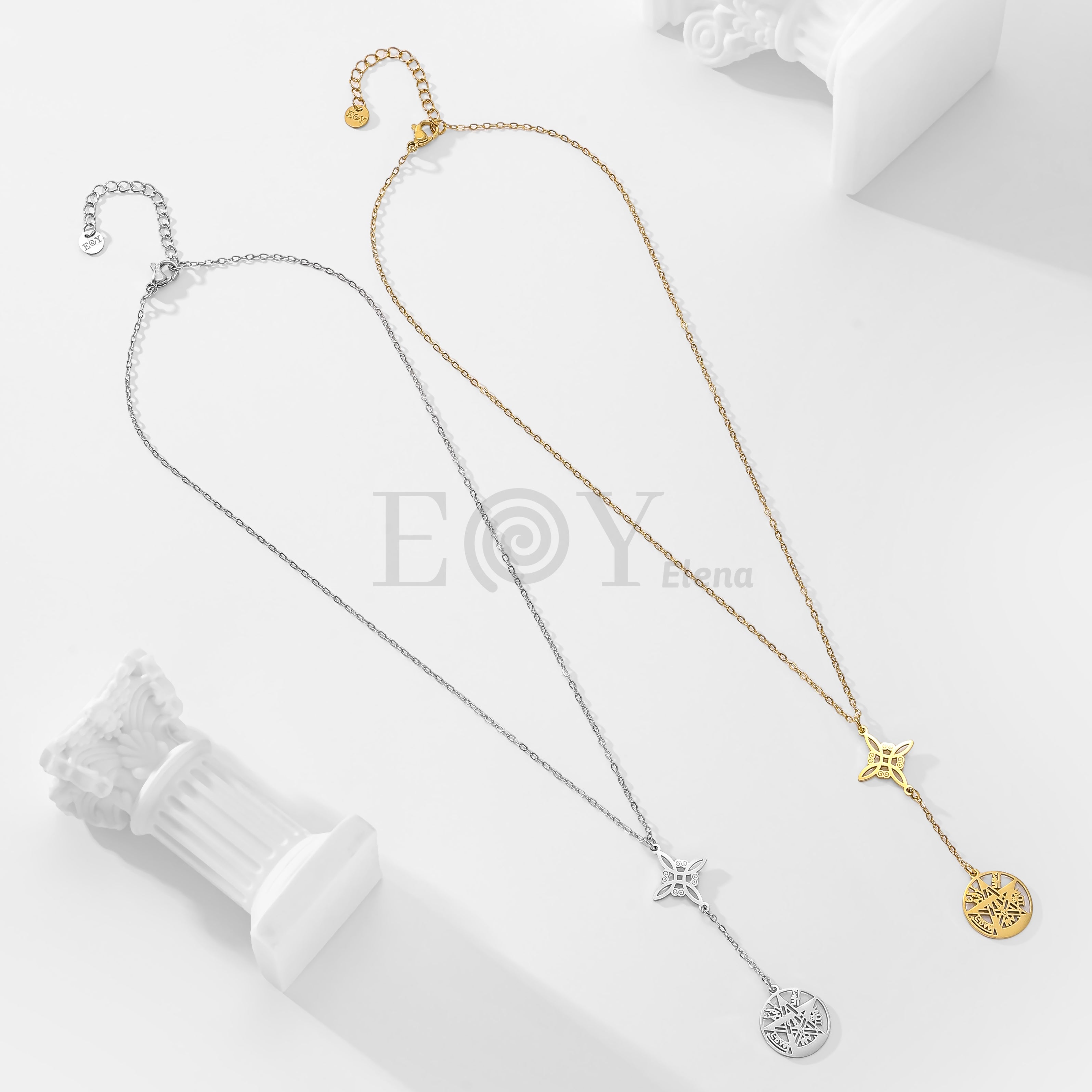 Collar nudo bruja y estrella protección