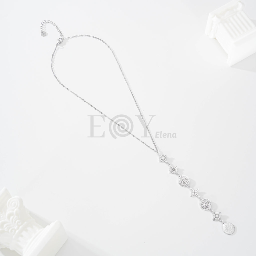 Collar cascada con símbolos