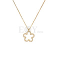 Collar flor circonitas acero