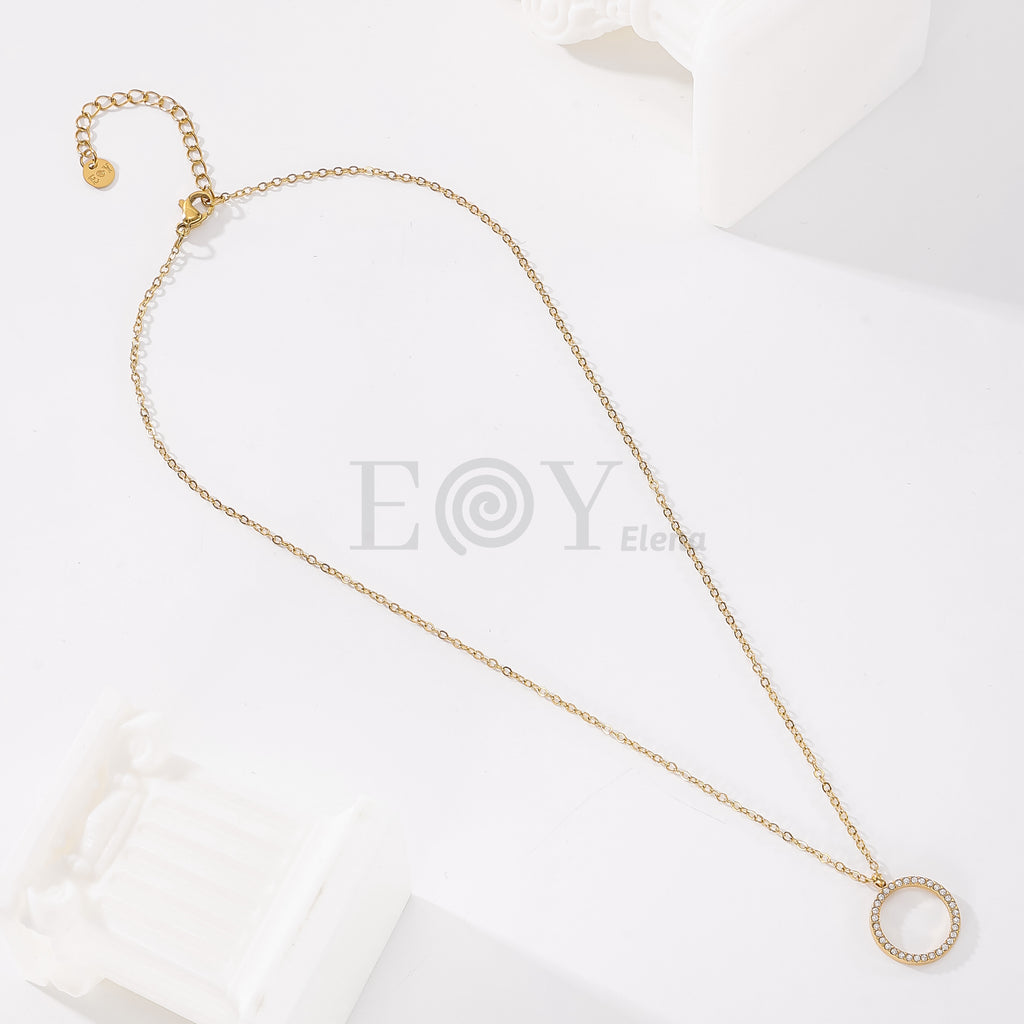 Collar círculo con circonitas