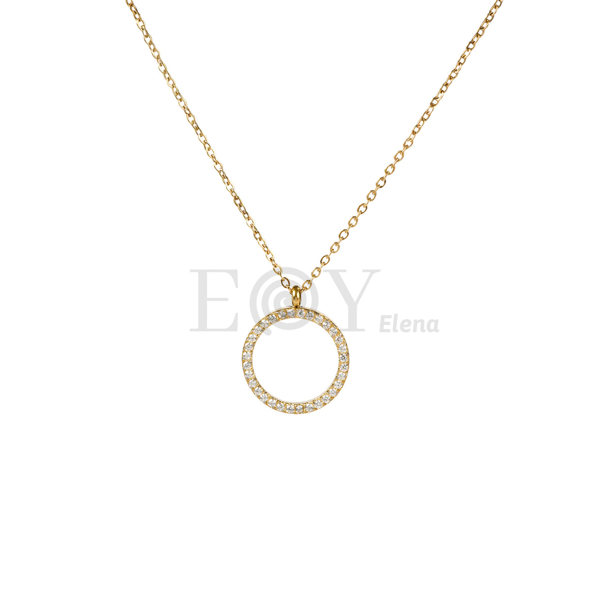 Collar círculo con circonitas