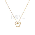 Collar mariposa con circonitas acero