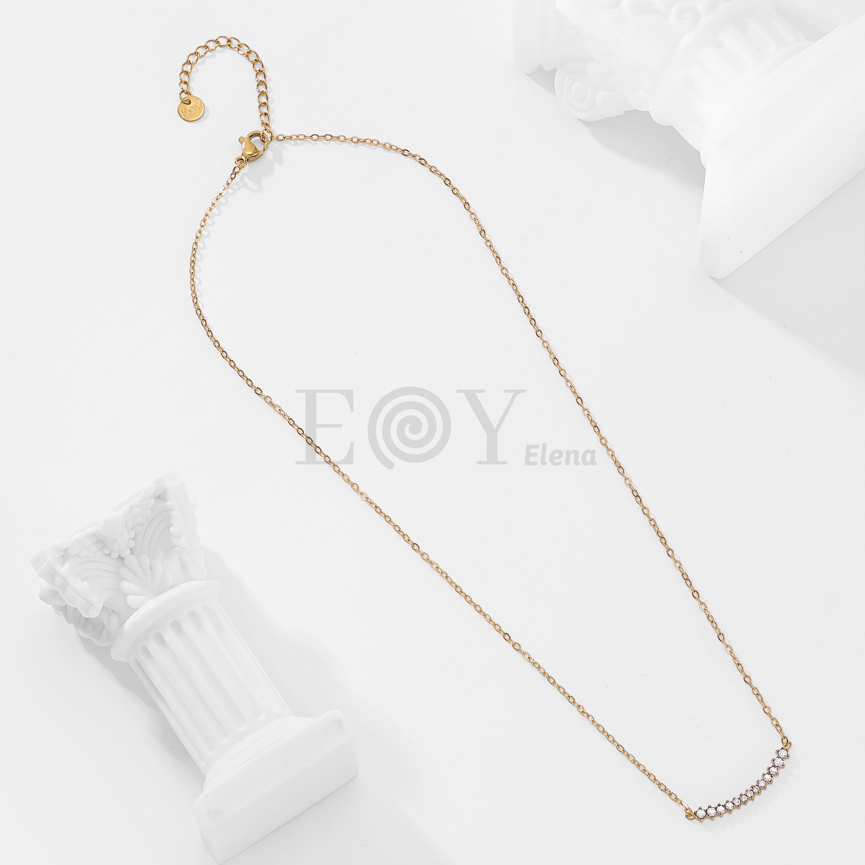 Collar barra de circonitas