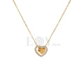 Collar doble corazón acero